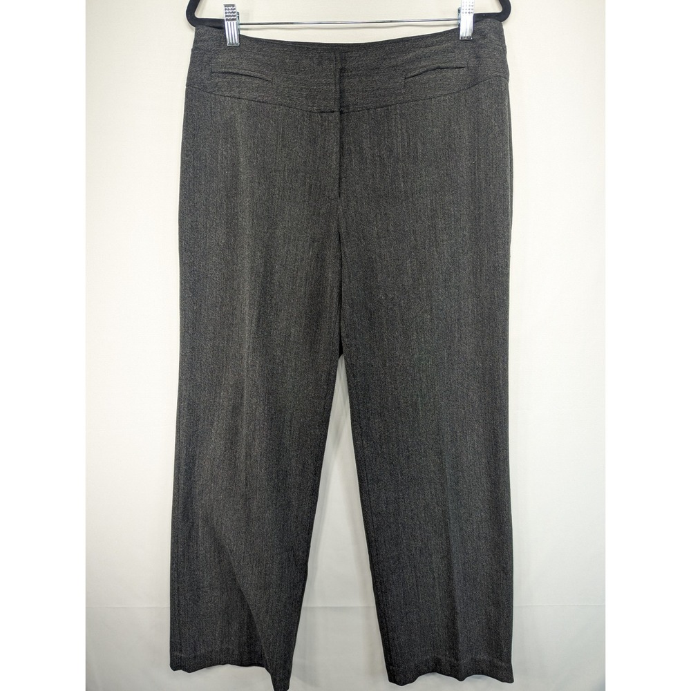 Dalia Collection Charcoal Gray Straight Leg Dress Pants Womens 12‎ Stretch